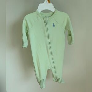 Ralph Lauren Light Green Baby Onesie
